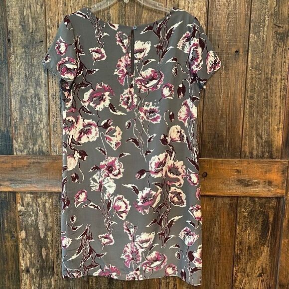 Pim + Larkin Sz M Gray Purple Large Flowers Liberty Floral Cottagecore Dress - Picture 5 of 6